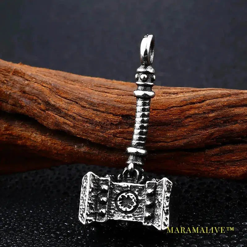 Norse Viking Tomahawk Pendant necklace Mjolnir pendant North Necklace Stainless Steel Chain Necklace Jewelry