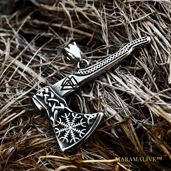 Norse Viking Tomahawk Pendant necklace Mjolnir pendant North Necklace Stainless Steel Chain Necklace Jewelry