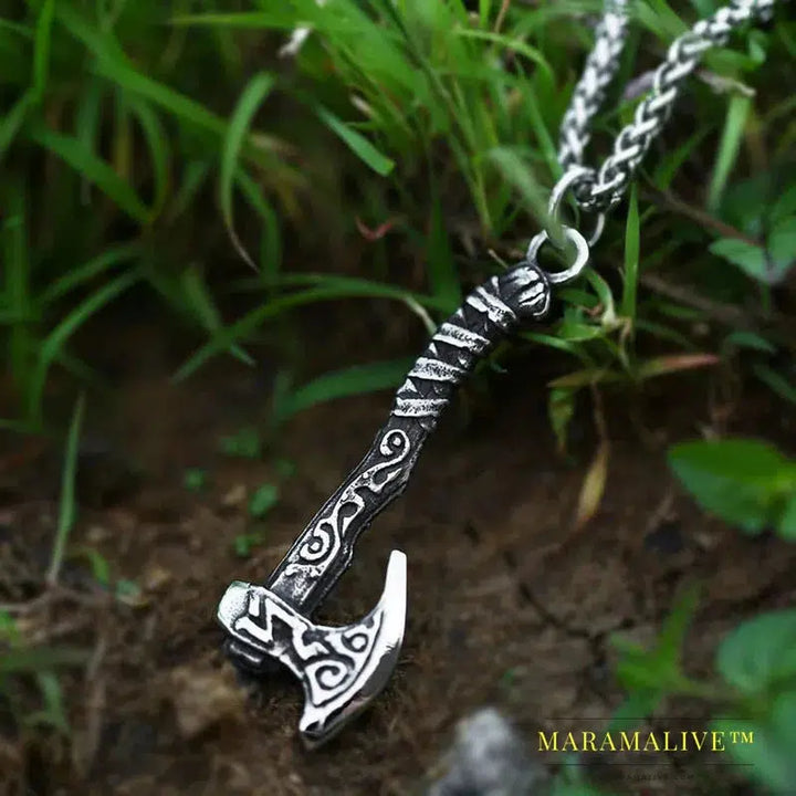 Norse Viking Tomahawk Pendant necklace Mjolnir pendant North Necklace Stainless Steel Chain Necklace Jewelry