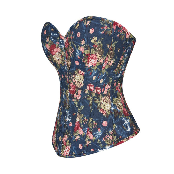 Retro Little Blue Flowers Corset Women's Bodybuilding Corset - Maramalive™