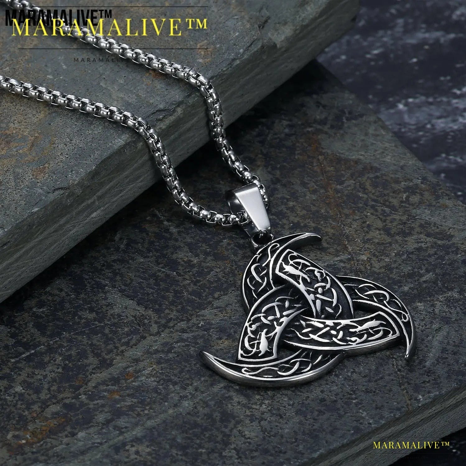 Odin Horn Dragon Pendant Necklace