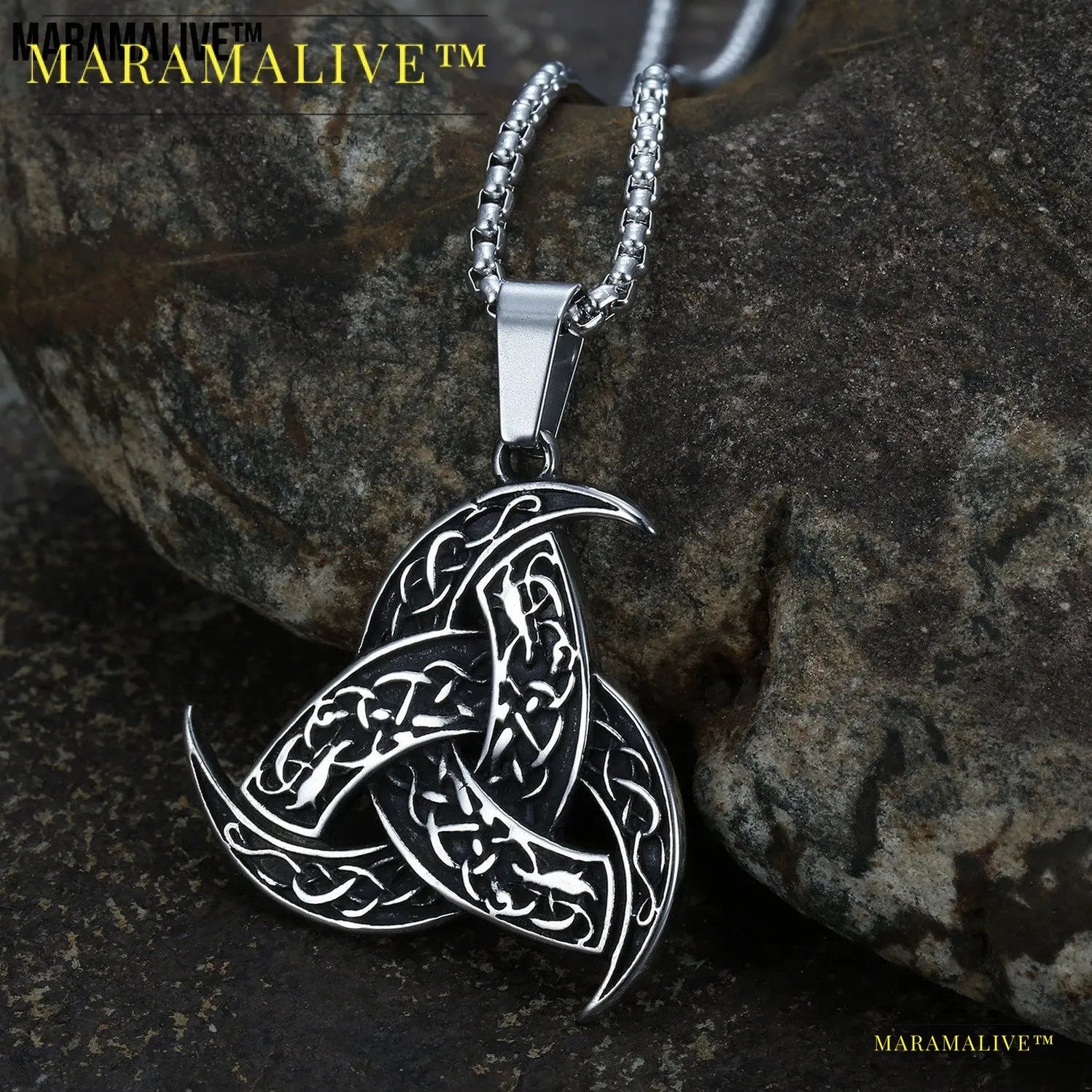 Odin Horn Dragon Pendant Necklace