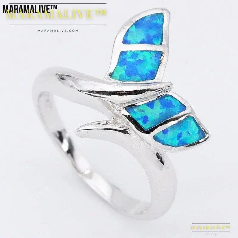 Opal Mermaid Tail Ring