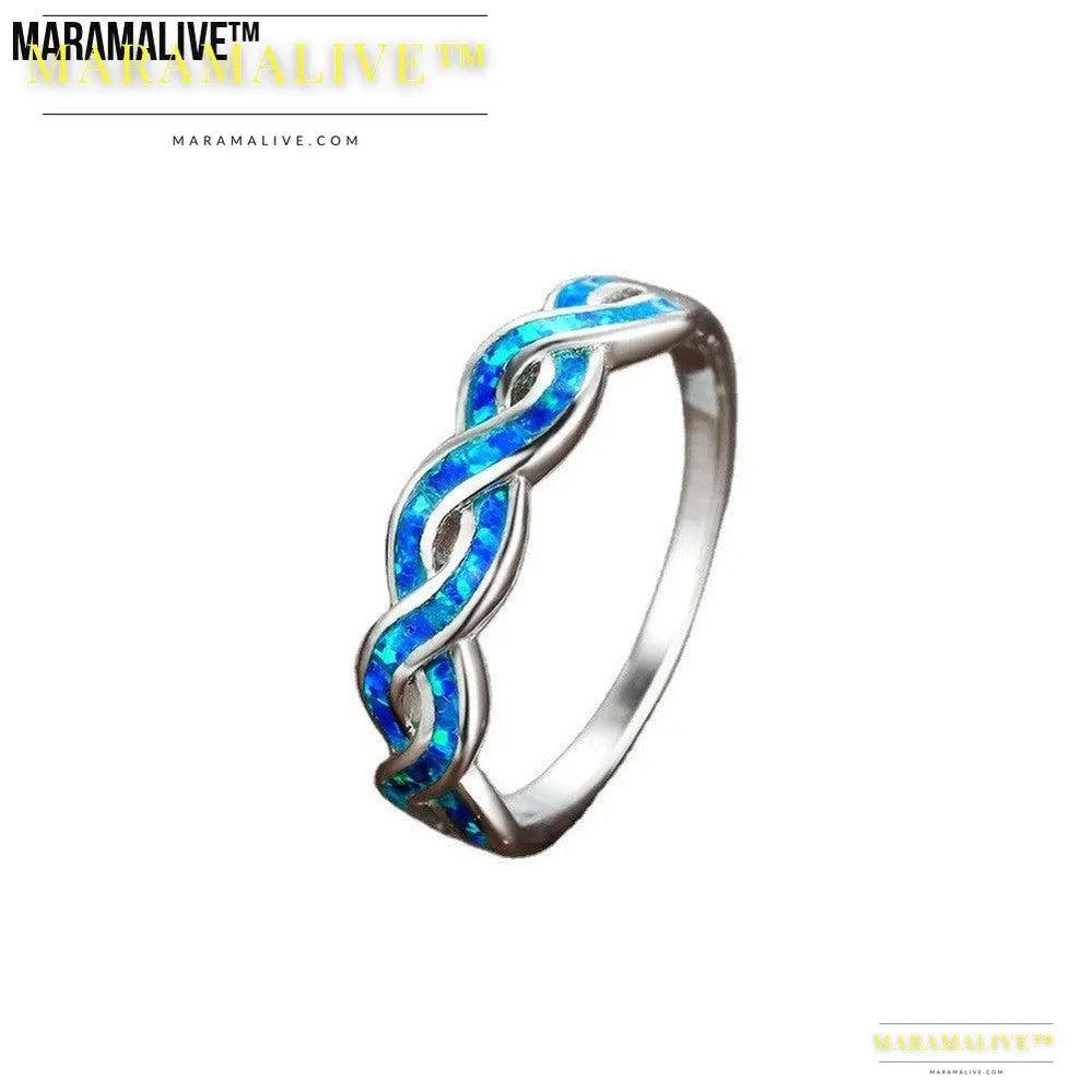 Opal Twist Ring