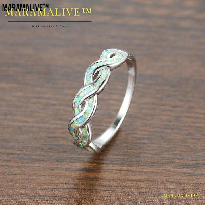 Opal Twist Ring