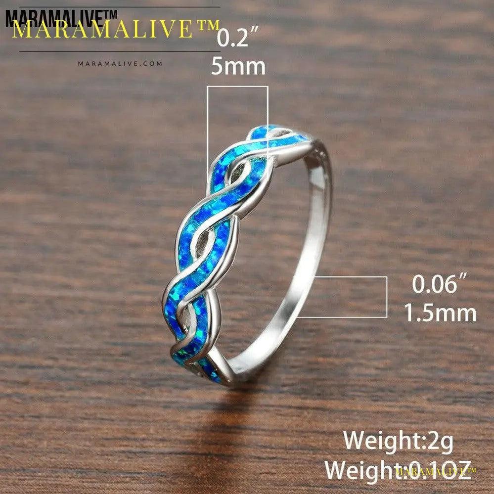 Opal Twist Ring