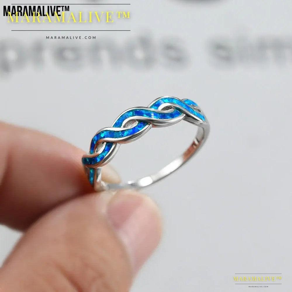 Opal Twist Ring