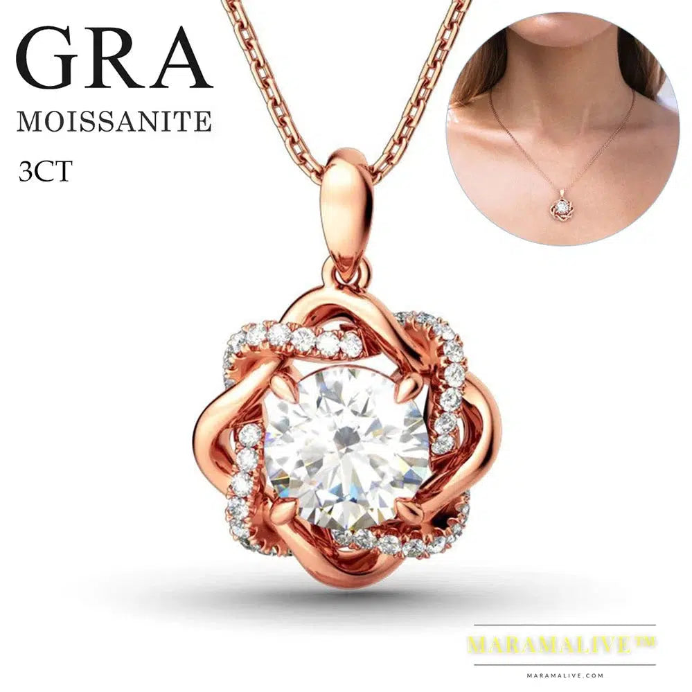 Original Moissanite Diamond Jewelry Sets for Women with Certificate Necklace Earrings Bangle Sets 925 Silver Wedding Luxury Gift