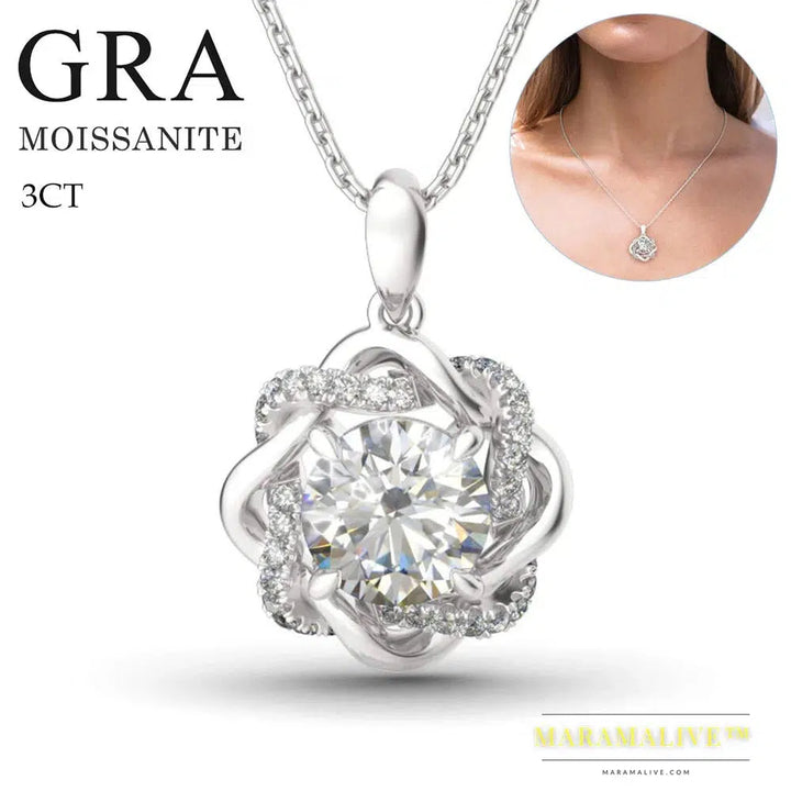 Original Moissanite Diamond Jewelry Sets for Women with Certificate Necklace Earrings Bangle Sets 925 Silver Wedding Luxury Gift