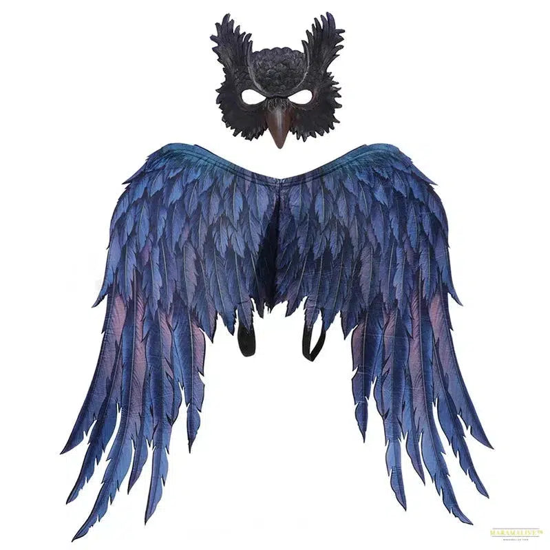 Owl Mask and Dragon Wings Set, Costume Props, Cross Border, Atmosphere Ball Party Dress Up, New