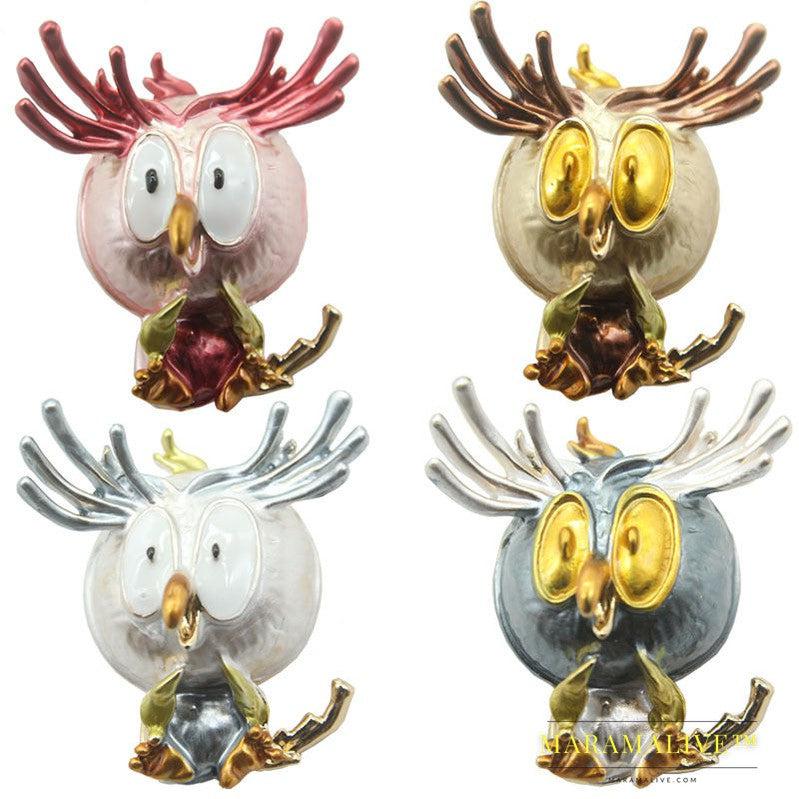 Painted Bird Brooch, Alloy Diamond-studded Clothing Accessories