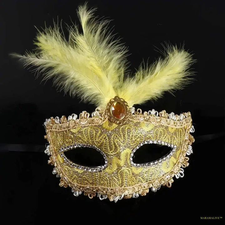 Party Mask Woman Masquerade Luxury Peacock Feathers Half Face Mask Cosplay Costume Venetian Mask For Children