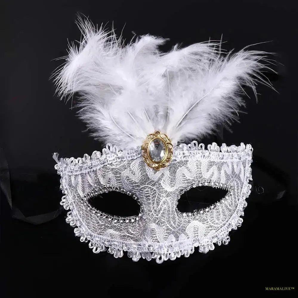 Party Mask Woman Masquerade Luxury Peacock Feathers Half Face Mask Cosplay Costume Venetian Mask For Children