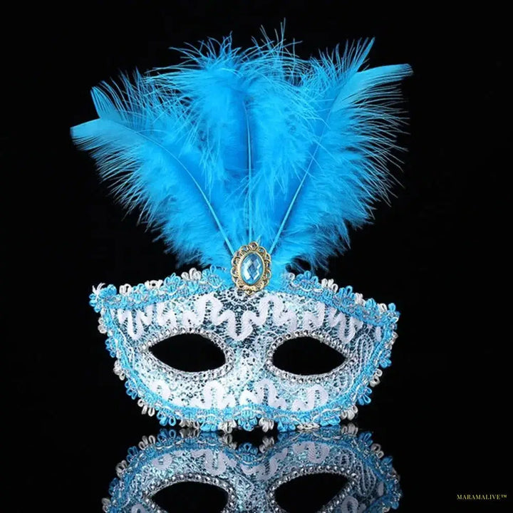 Party Mask Woman Masquerade Luxury Peacock Feathers Half Face Mask Cosplay Costume Venetian Mask For Children