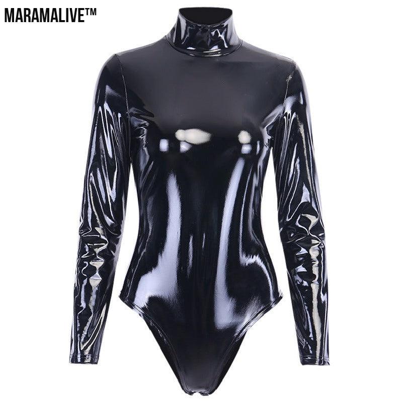 Patent leather bodysuit