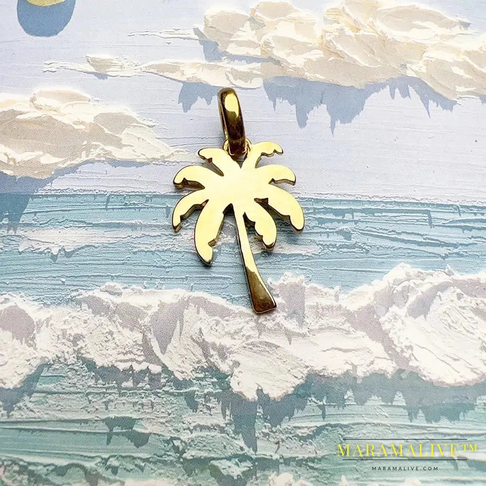 Pendant Coconut Tree Brand New Fashion Jewelry Europe Trendy 925 Sterling Silver Accessories Gift For Woman Men