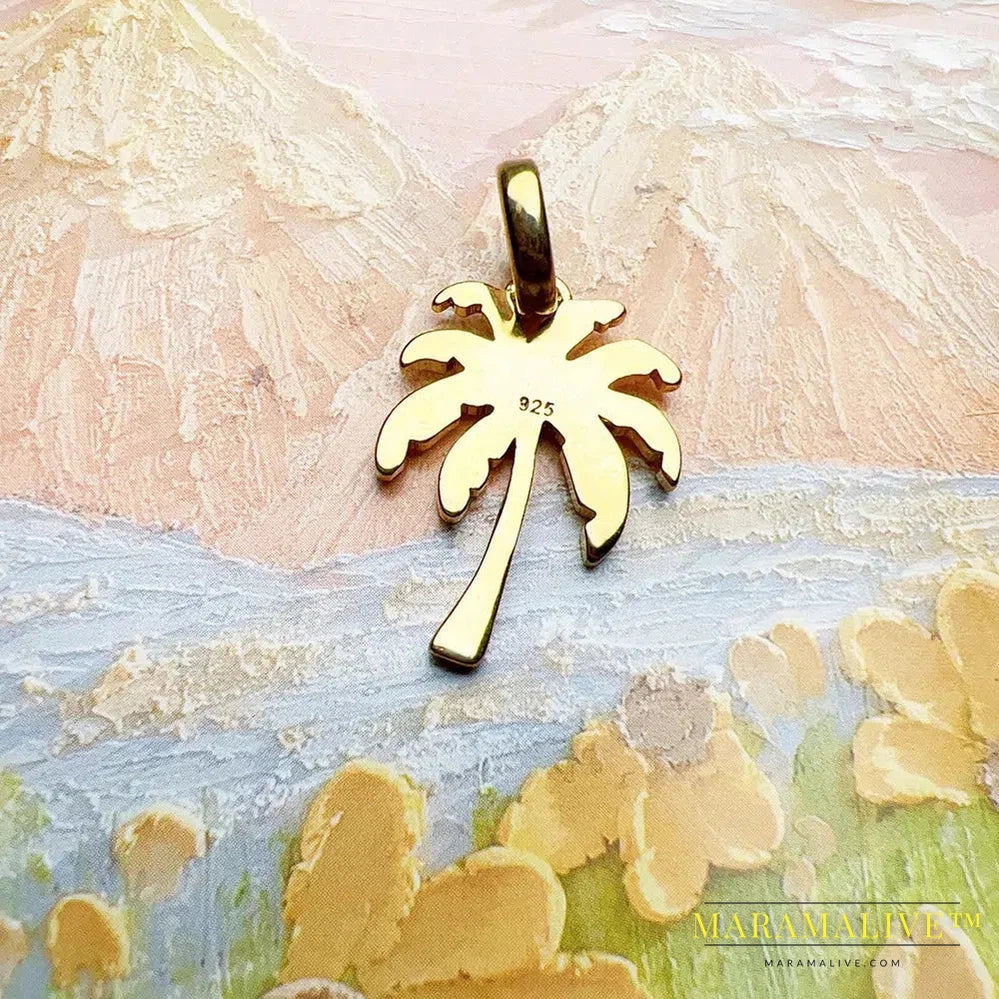 Pendant Coconut Tree Brand New Fashion Jewelry Europe Trendy 925 Sterling Silver Accessories Gift For Woman Men