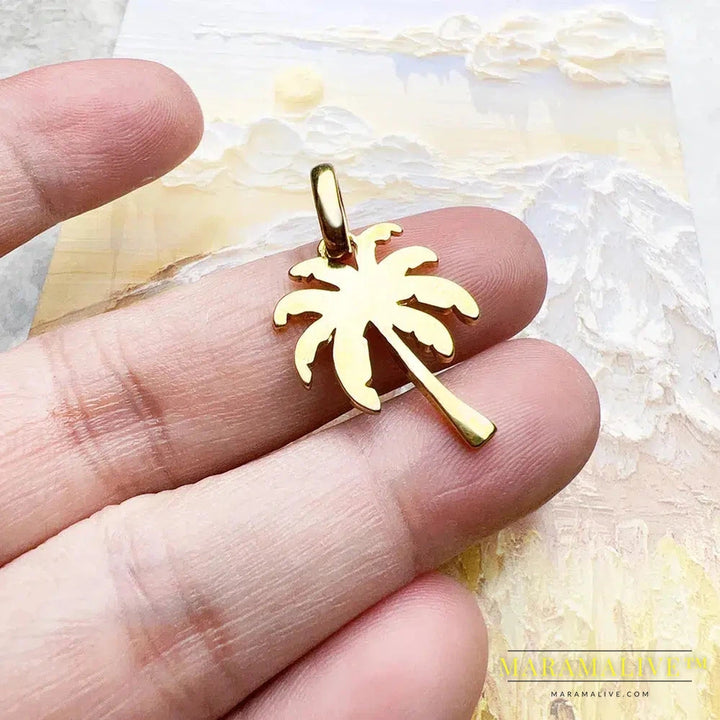 Pendant Coconut Tree Brand New Fashion Jewelry Europe Trendy 925 Sterling Silver Accessories Gift For Woman Men