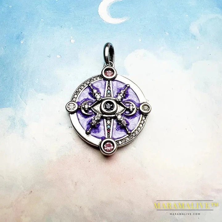 Pendant Eye Star Half-Moons Fine Glam 925 Sterling Silver Jewelry Europe Style Accessories Soul Bohemia Gift For Woman