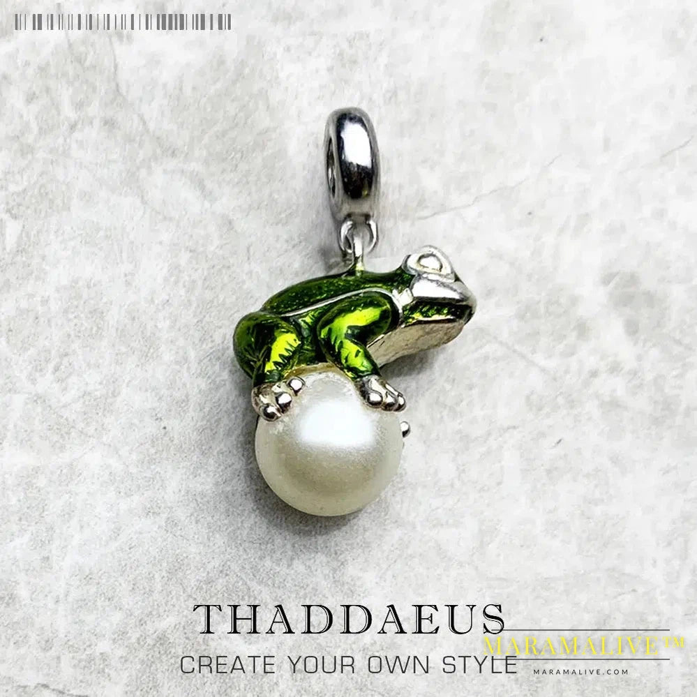 Pendant Frog And Pearl Winter Brand New Fashion Jewelry Europe 925 Sterling Silver Cute Gift For Women Men