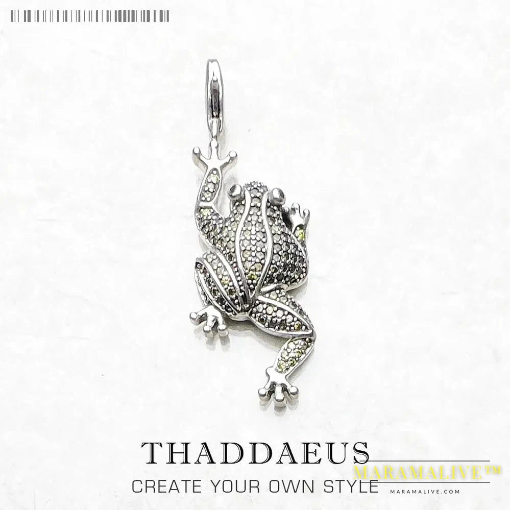 Pendant Frog Green Eva Fashion Glam 925 Silver Jewelry Europe Style Sterling Accessorie Gift For Woman Men