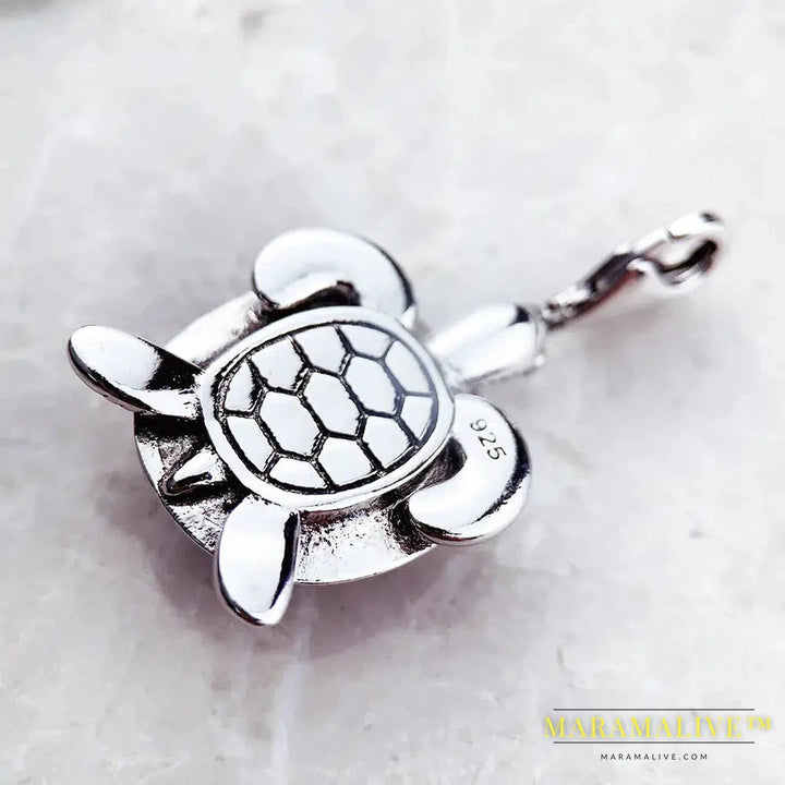 Pendant Green Turtle Large Brand New Fashion Jewelry Europe Accessories 925 Sterling Silver Gift For Woman Men