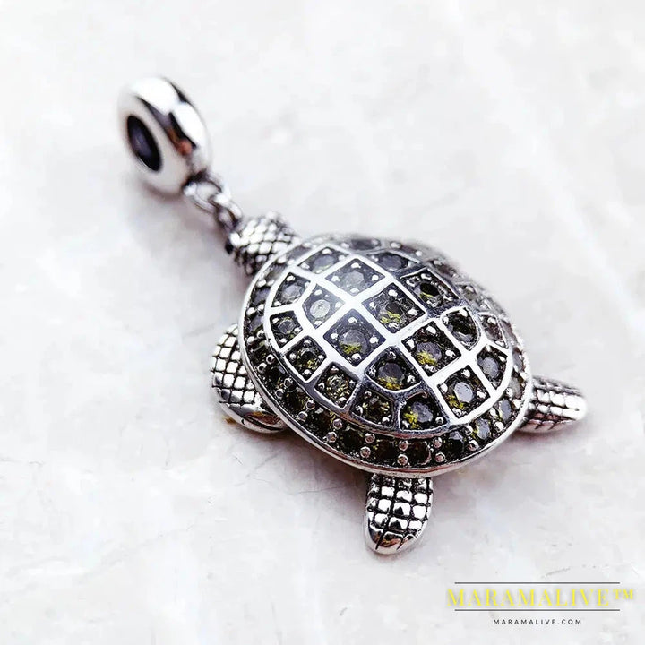 Pendant Green Turtle Large Brand New Fashion Jewelry Europe Accessories 925 Sterling Silver Gift For Woman Men