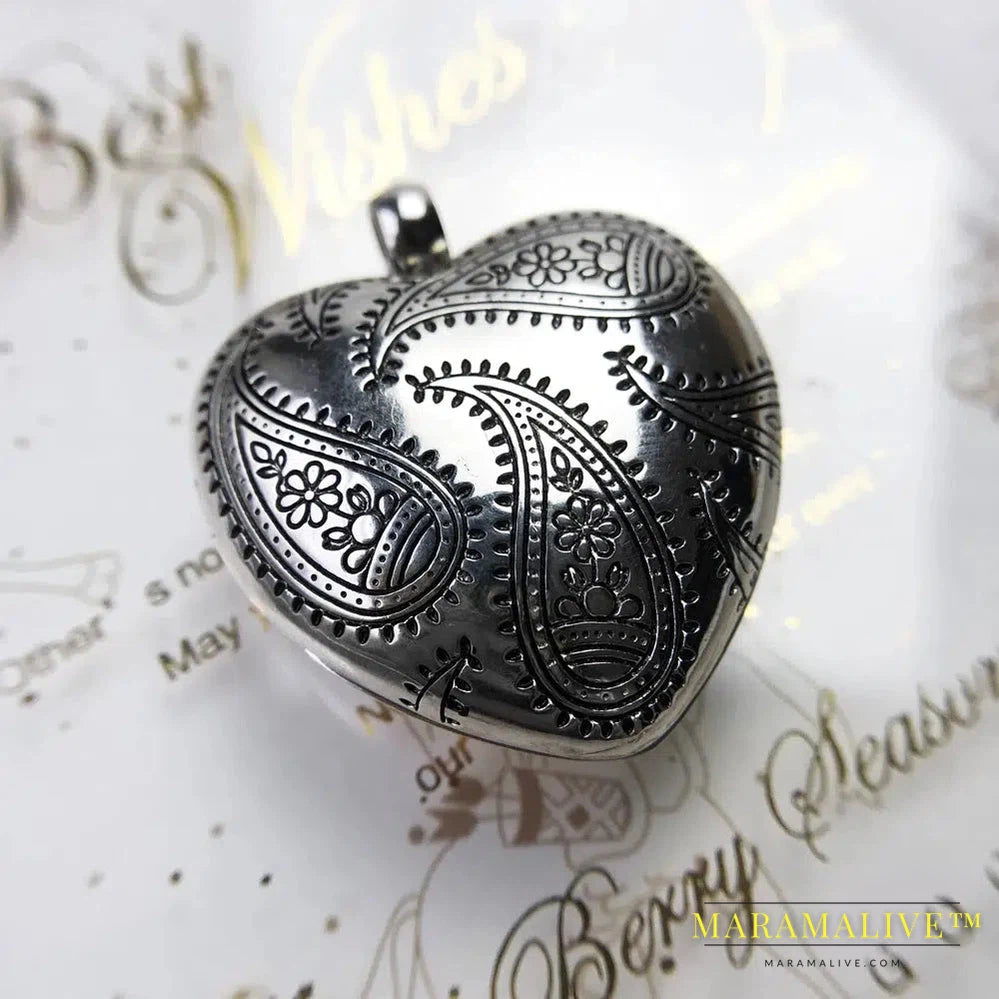 Pendant Large Heart Locket,2021 Spring Brand New Fine Jewelry Europe 925 Sterling Silver Accessories Romantic Gift For Woman