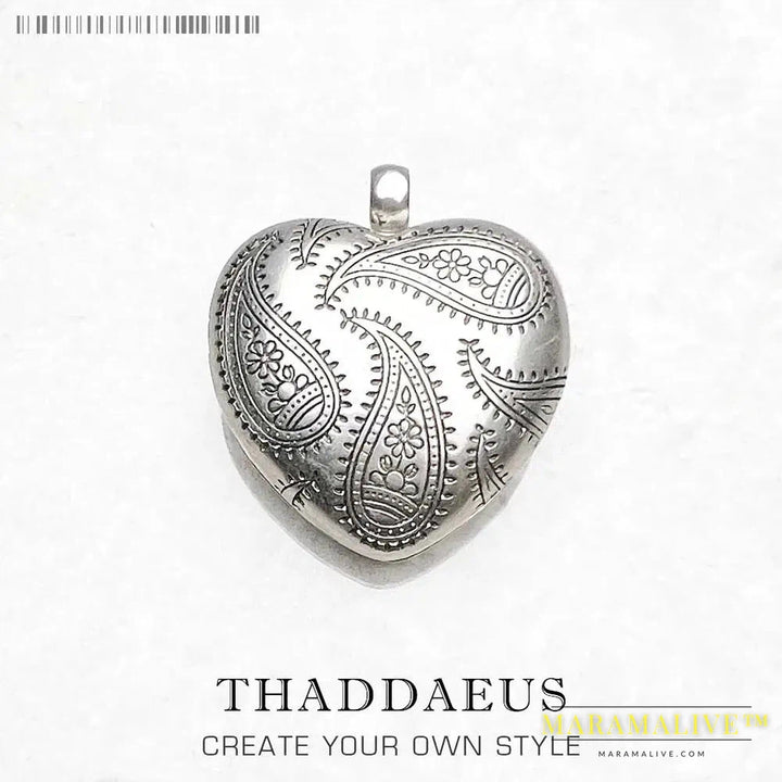 Pendant Large Heart Locket,2021 Spring Brand New Fine Jewelry Europe 925 Sterling Silver Accessories Romantic Gift For Woman