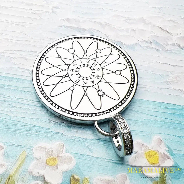 Pendant Lucky Eye Amulet Magical Lucky Cosmic Symbols Jewelry 925 Sterling Silver Women Men Vintage Gift