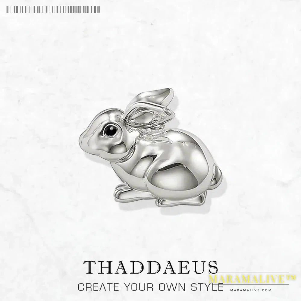 Pendant Rabbit Brand New Spring 925 Sterling Silver Cute Jewelry Europe Accessorie Gift For Woman