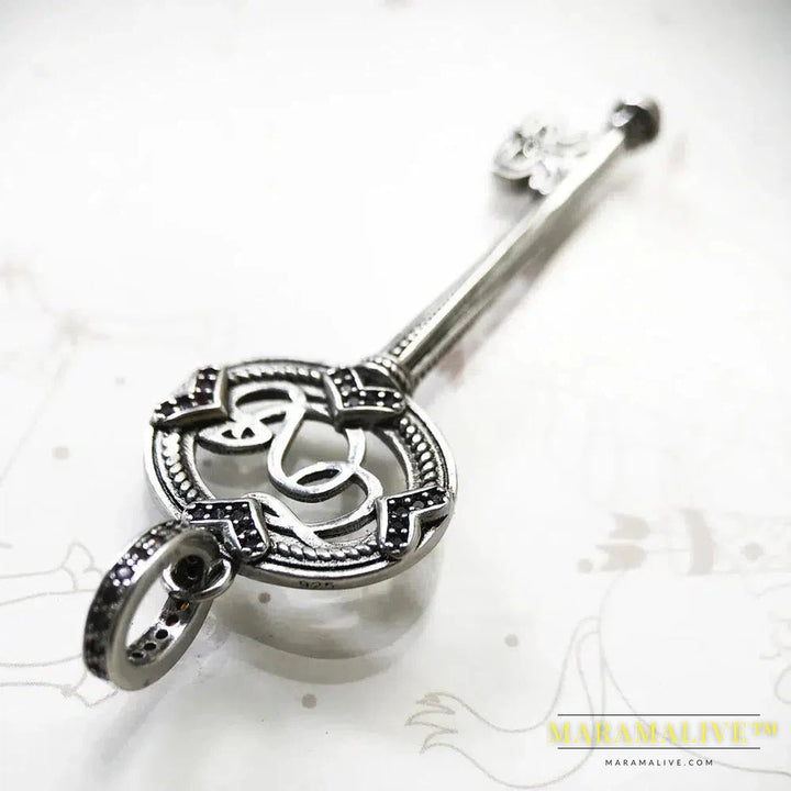 Pendant Richly Ornamented Key Brand New Fine Jewelry Europe 925 Sterling Silver Accessories Bohemia Gift For Woman Men