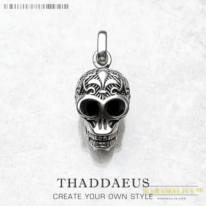 Pendant Skull Skeleton Winter Fashion Jewelry 925 Sterling Silver Accessories Rebel Gift For Women Men