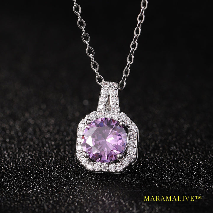 Perfume Bottle Pendant Necklace Women's Full Diamond