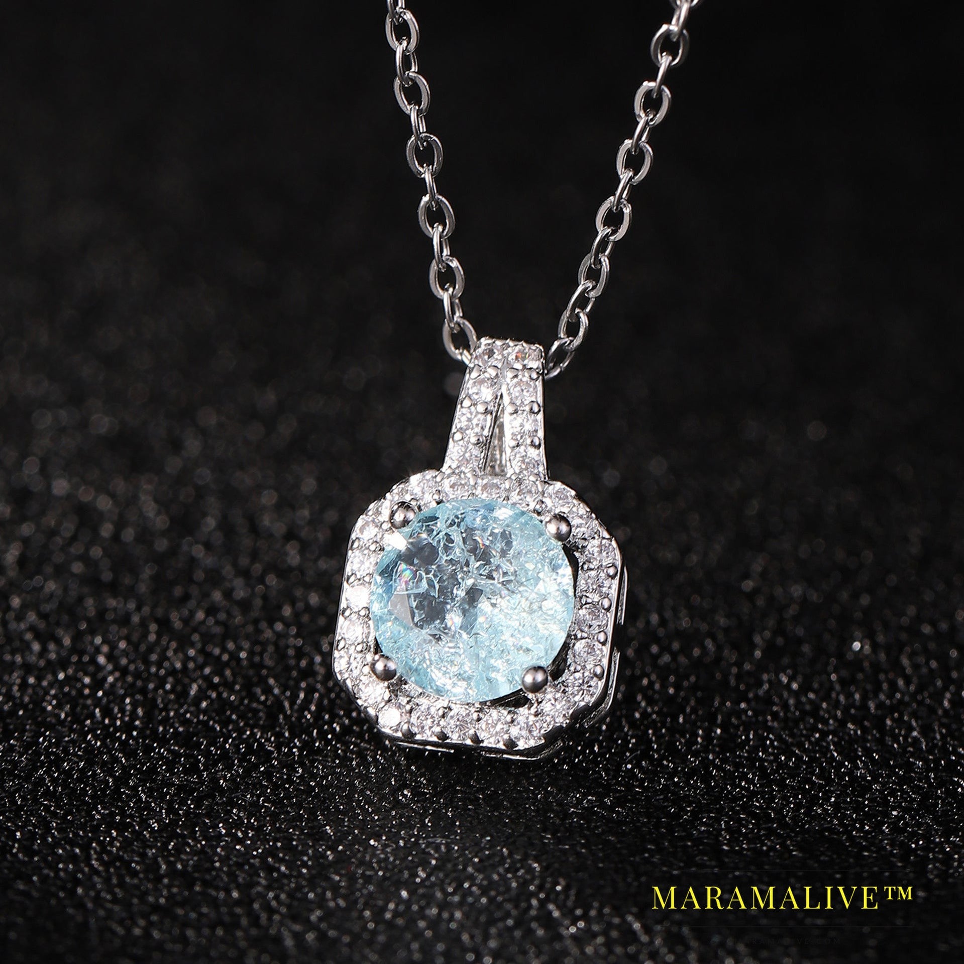 Perfume Bottle Pendant Necklace Women's Full Diamond