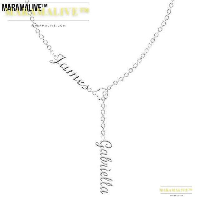 Personalized Name Necklace Two Names on your Chain