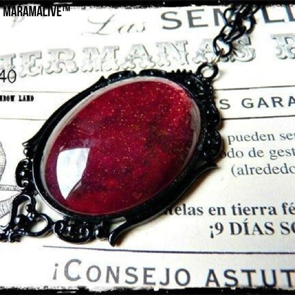 Plum Sunset Talisman: Purple Night Sky Gothic Necklace