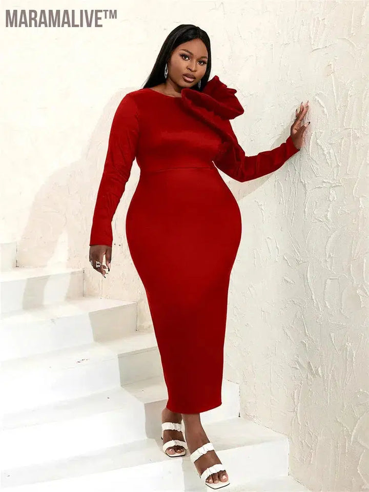 Plus Size Dresses for Women Party Bodycon Elegant New in Fashion Maxi Dress High Quality