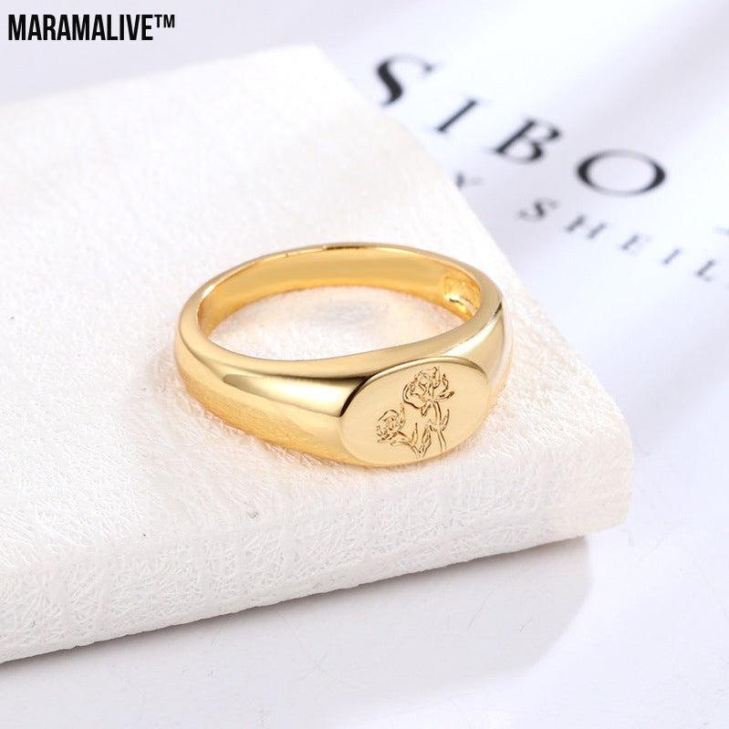 Printed Copper And Gold Plated Ring