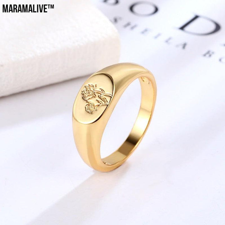 Printed Copper And Gold Plated Ring