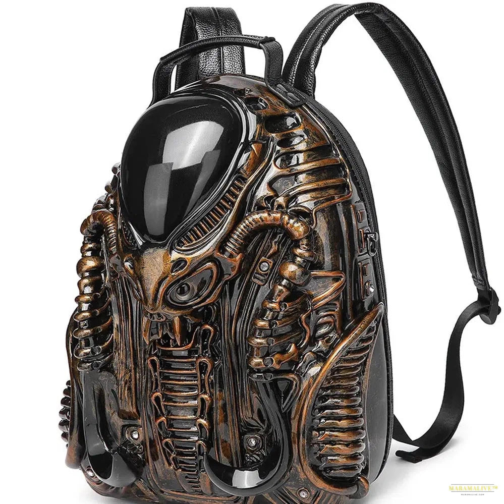 Punk Backpack for Women Purses and Handbags Luxury Designer Backpacks Steampunk Motor Cobra Schoolbag for Man Retro Bookbag