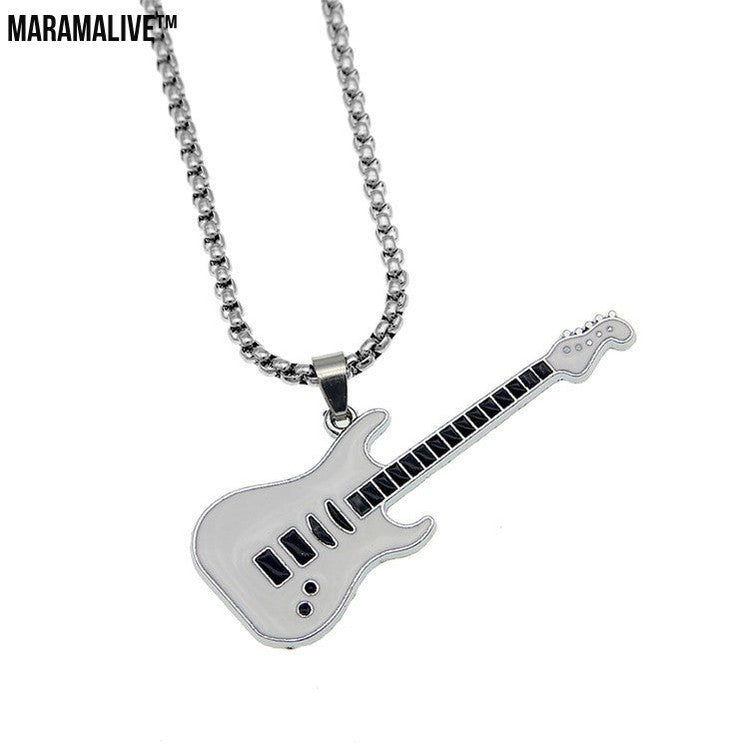 Punk Instrument Jewelry - Electric Guitar Pendant Necklace