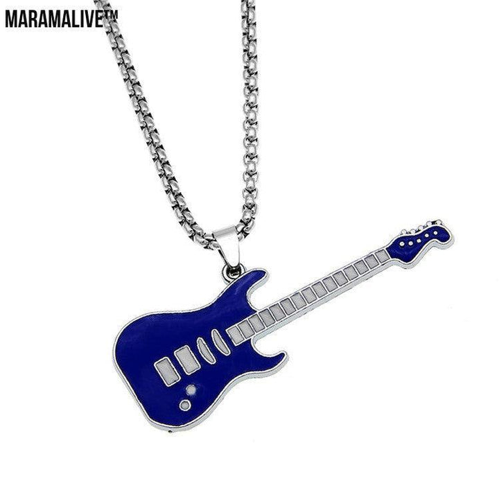 Punk Instrument Jewelry - Electric Guitar Pendant Necklace