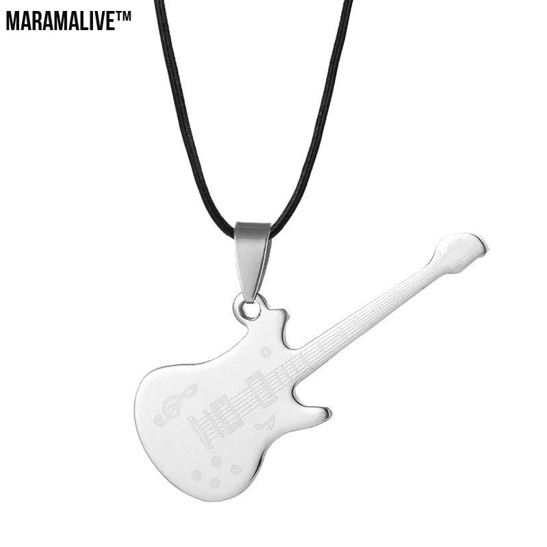 Punk Instrument Jewelry - Electric Guitar Pendant Necklace