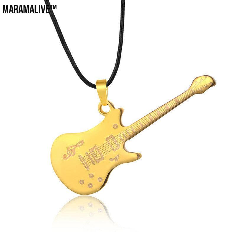 Punk Instrument Jewelry - Electric Guitar Pendant Necklace