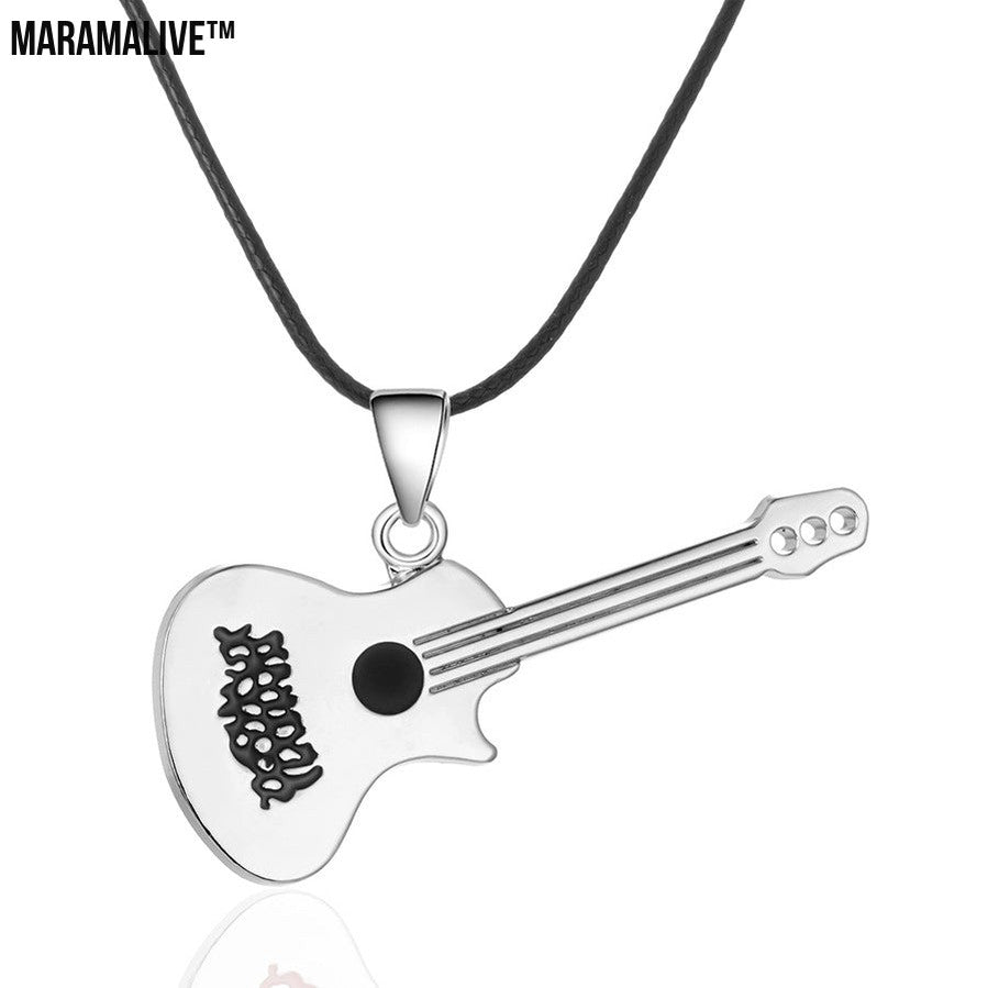 Punk Instrument Jewelry - Electric Guitar Pendant Necklace