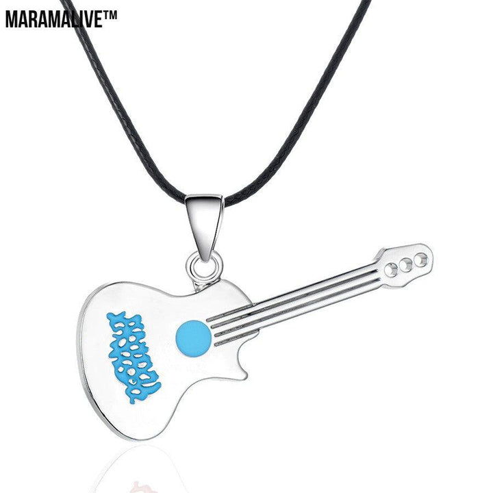 Punk Instrument Jewelry - Electric Guitar Pendant Necklace