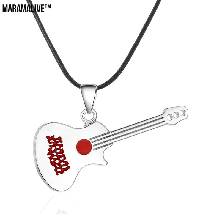 Punk Instrument Jewelry - Electric Guitar Pendant Necklace