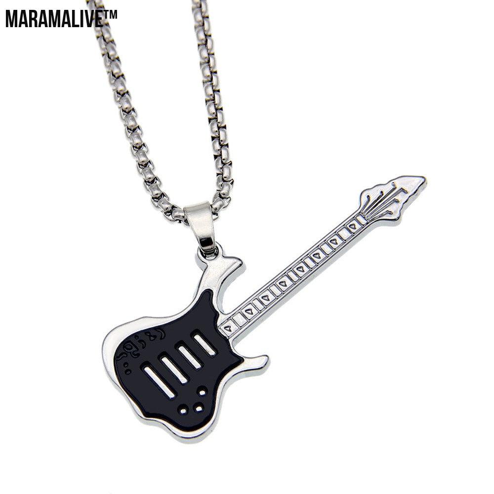 Punk Instrument Jewelry - Electric Guitar Pendant Necklace