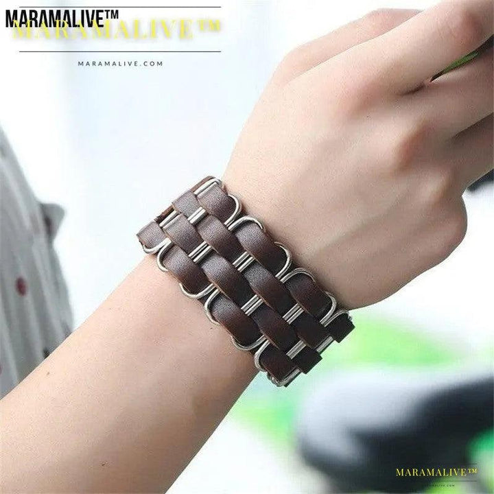 Punk Leather Bracelet